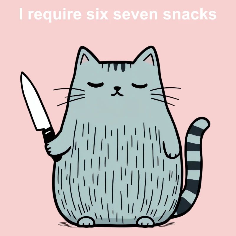 6-7 Mème Internet 6 7 Snack Cat