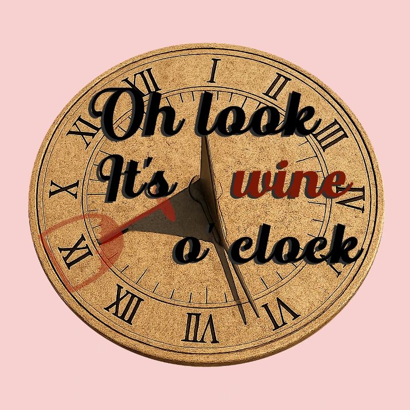 Oh regarde, c’est l’heure du vin – Illustration du cadran solaire