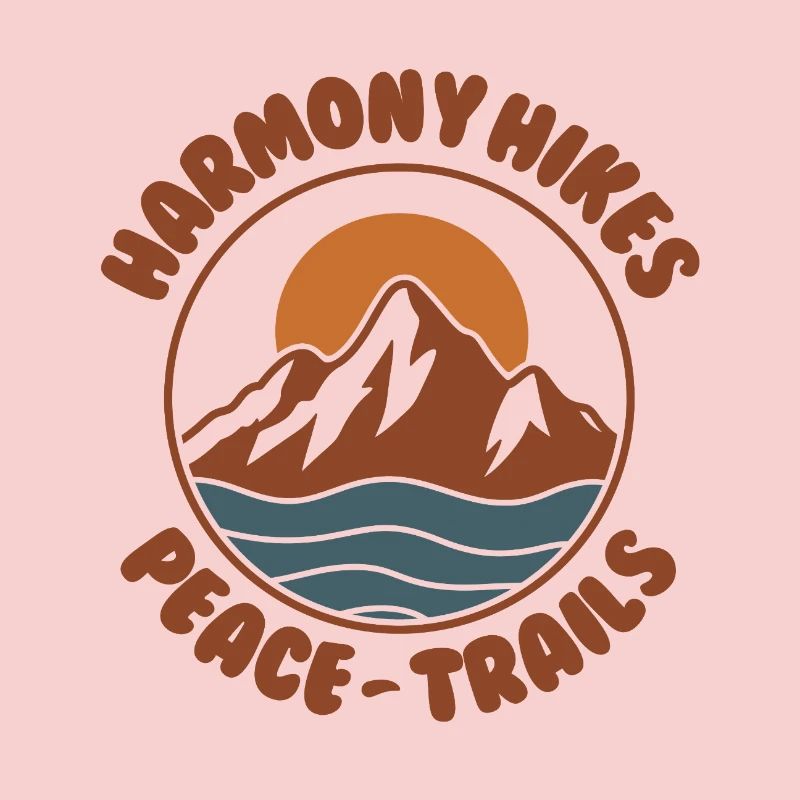 Harmonious Hike Mountain Design Retro