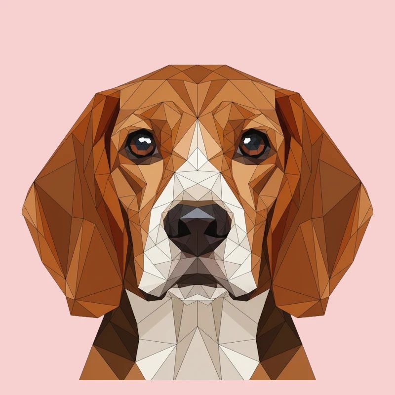Polygon Beagle Portrait