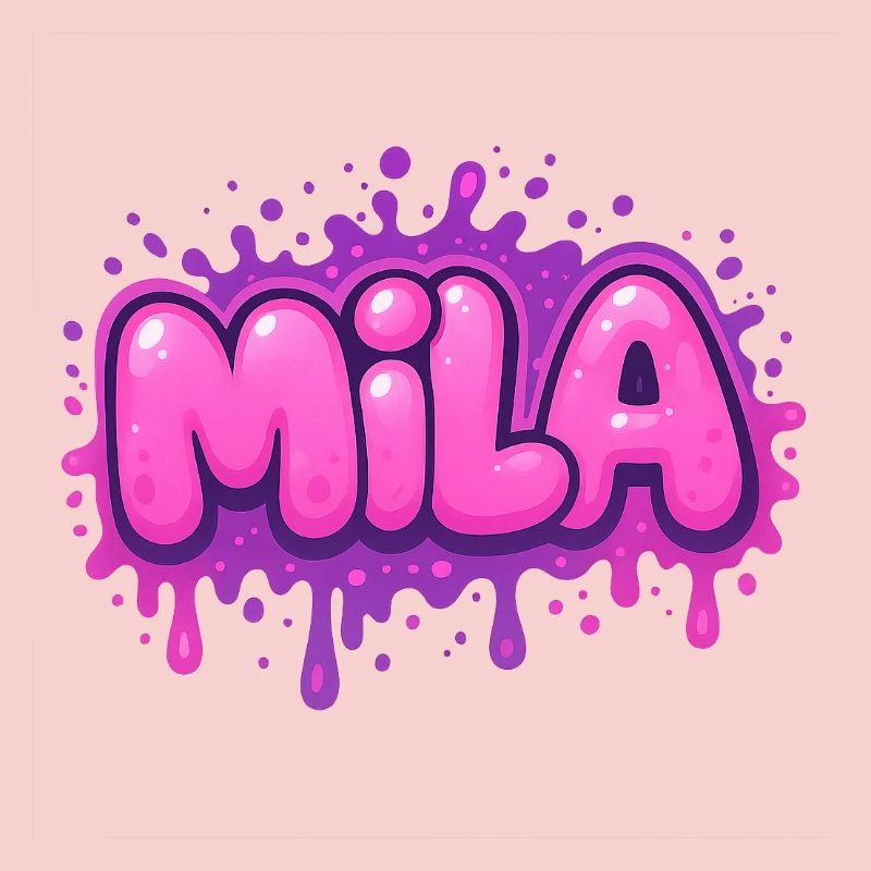 Graffiti  MILA Prénom cadeau idéal imprimable sur 