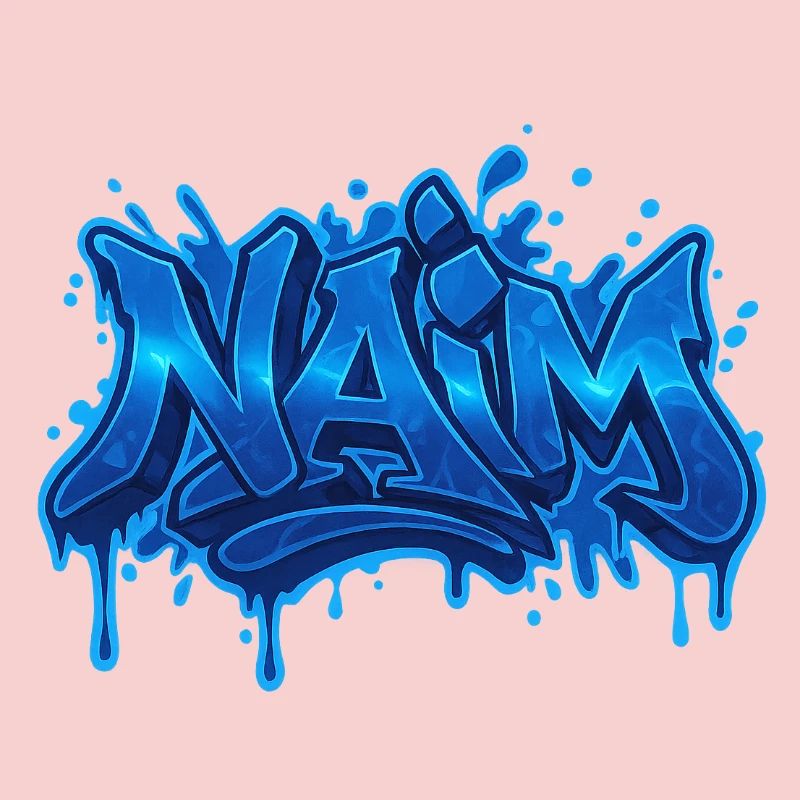 Graffiti  NAIM Prénom cadeau idéal imprimable sur 