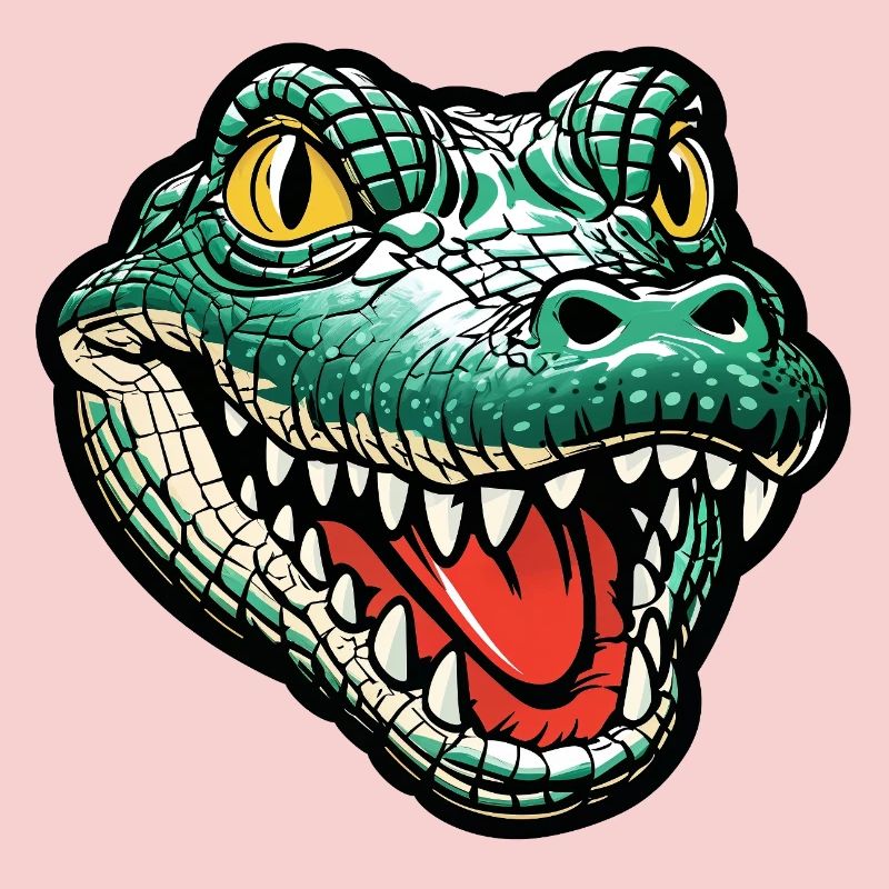 Grinning Crocodile Head
