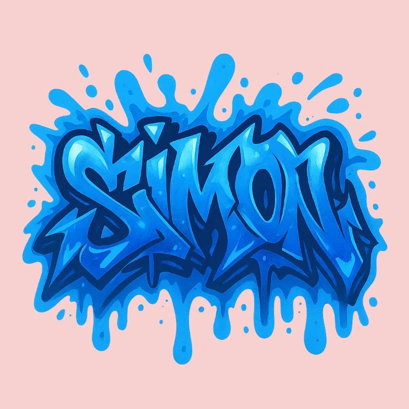 Graffiti Simon Name Gift Ideal Printable On