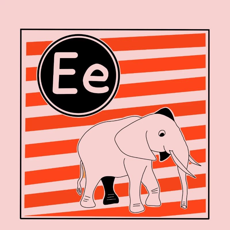 E for Elephant Letters for Learning to Read