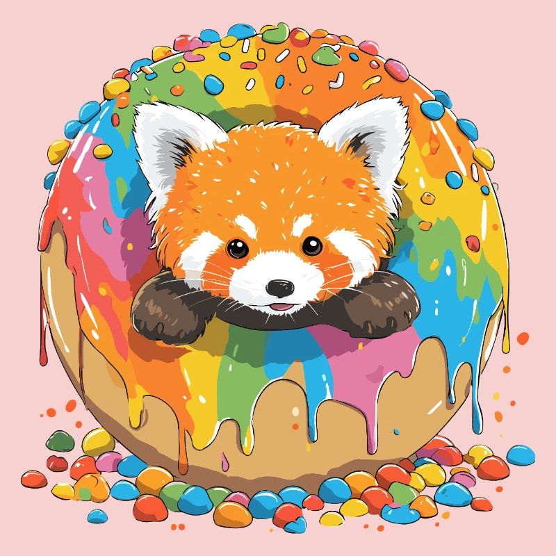 Rainbow Donut Fox
