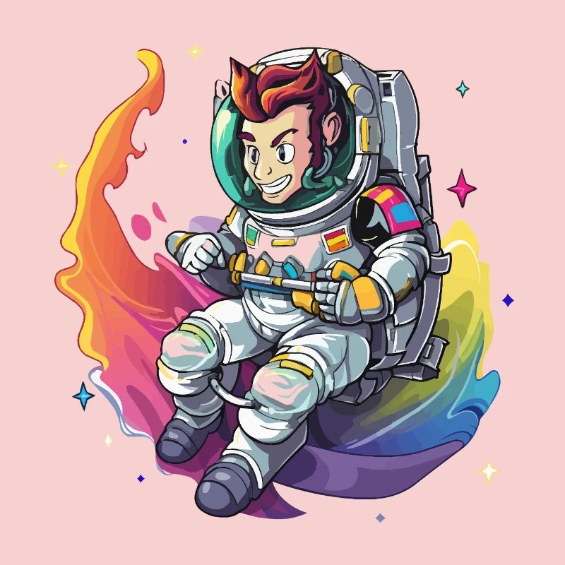 Galactic guitar rocker in space