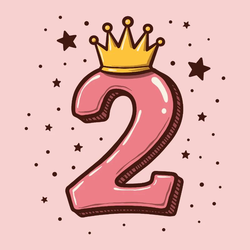2e anniversaire Petite Princesse Couronne
