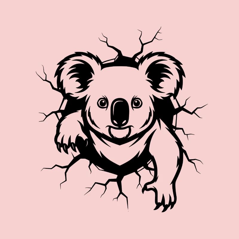 Koala Wanddurchbruch – Cooles Tier Wandbruch