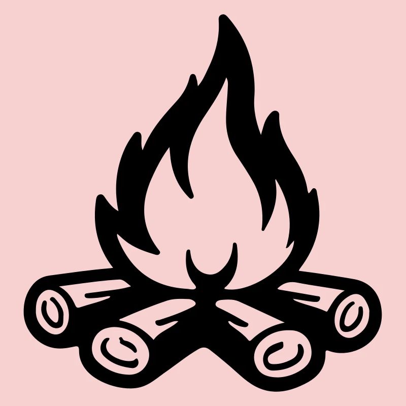 Flamme symbolique du feu de camp