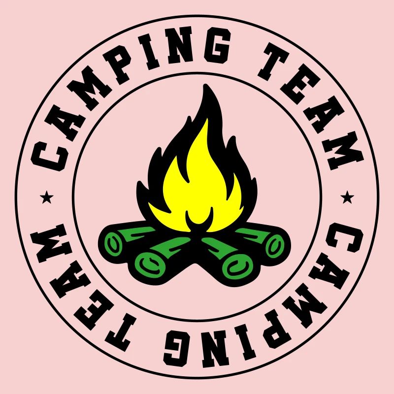 Équipe de camping Feu de camp