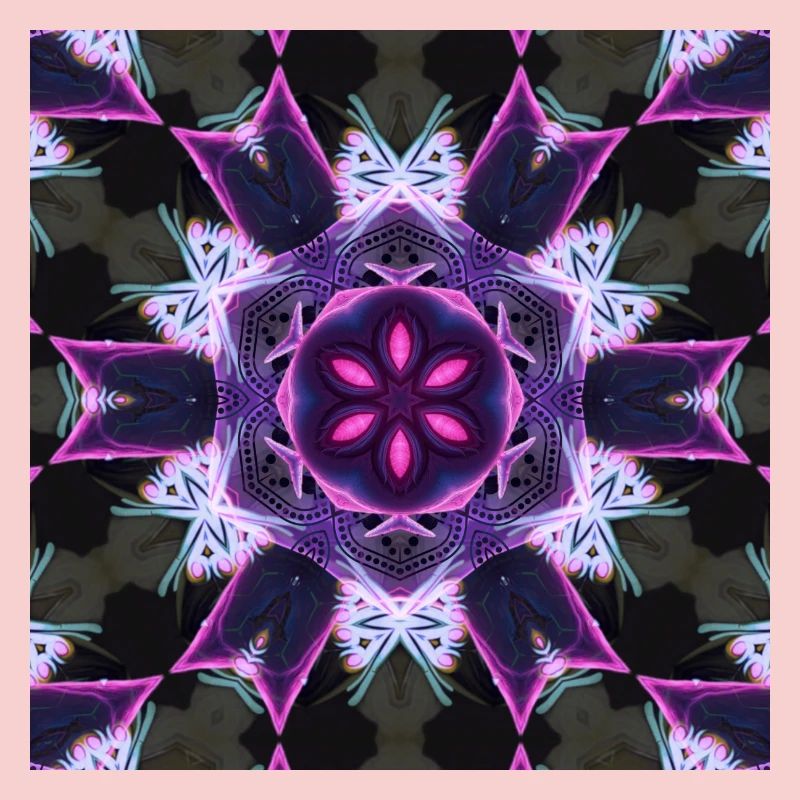 Neon Mandala Kaleidoscope