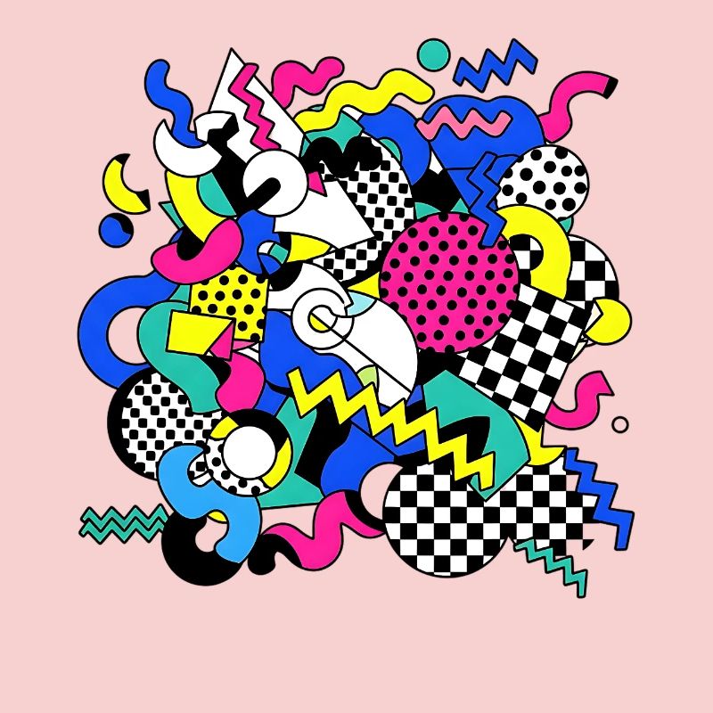 Neon Chaos Pop Art Pattern