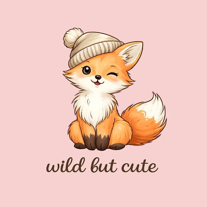 Cuddly fox with hat