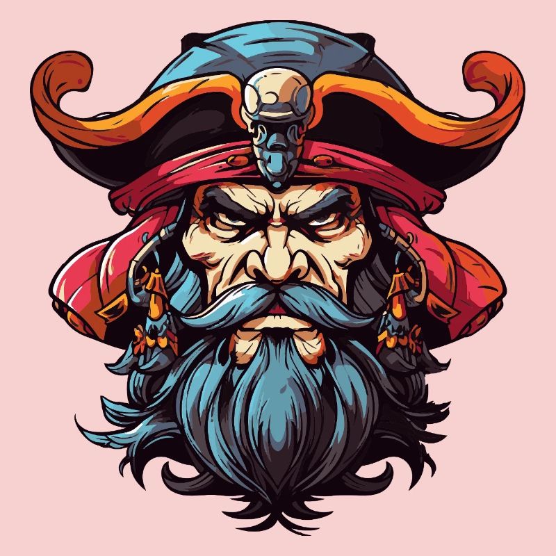 Pirat mit Bart Comic