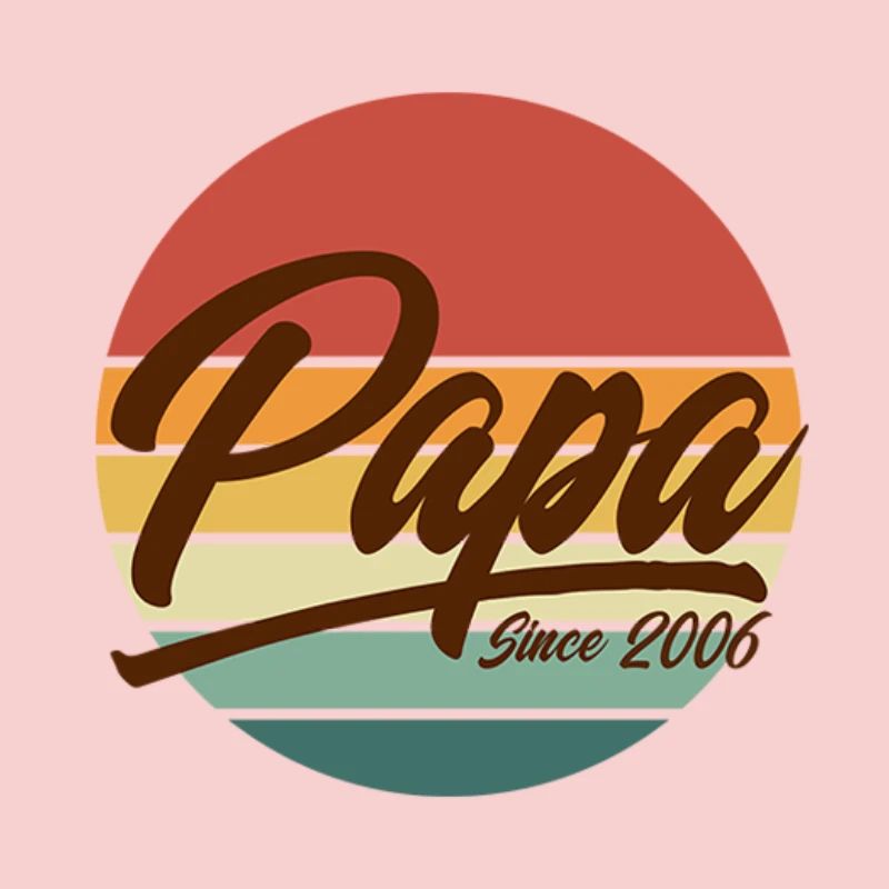 Papa seit 2006 Retro Sunset Vaterschaft