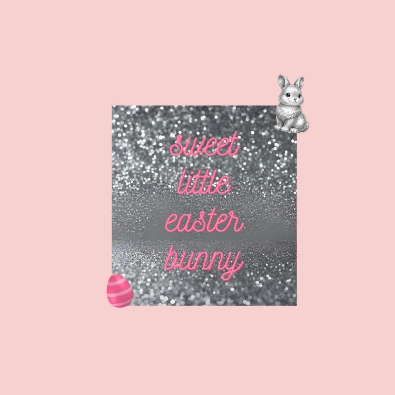 Süßer Osterhase im Glitzerdesign