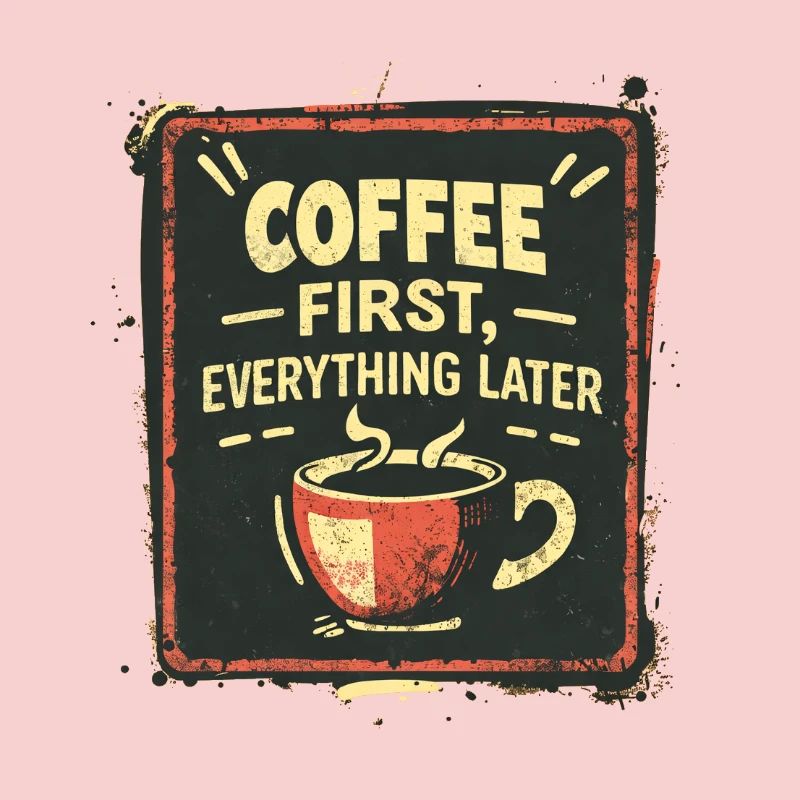 Coffee First, Everything Later Kaffe Spruch Lustig