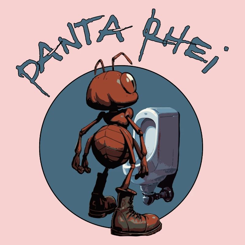 Panta rhei - ant in front of urinal - everything flows