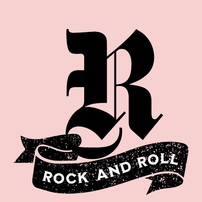 Rock and Roll Tilted Text