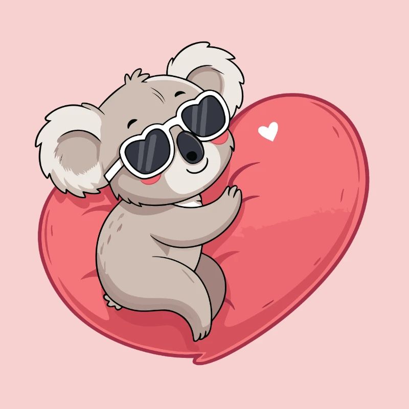 Koala-Lächelndes Herz