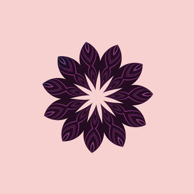 Dark Purple Mandala Flower