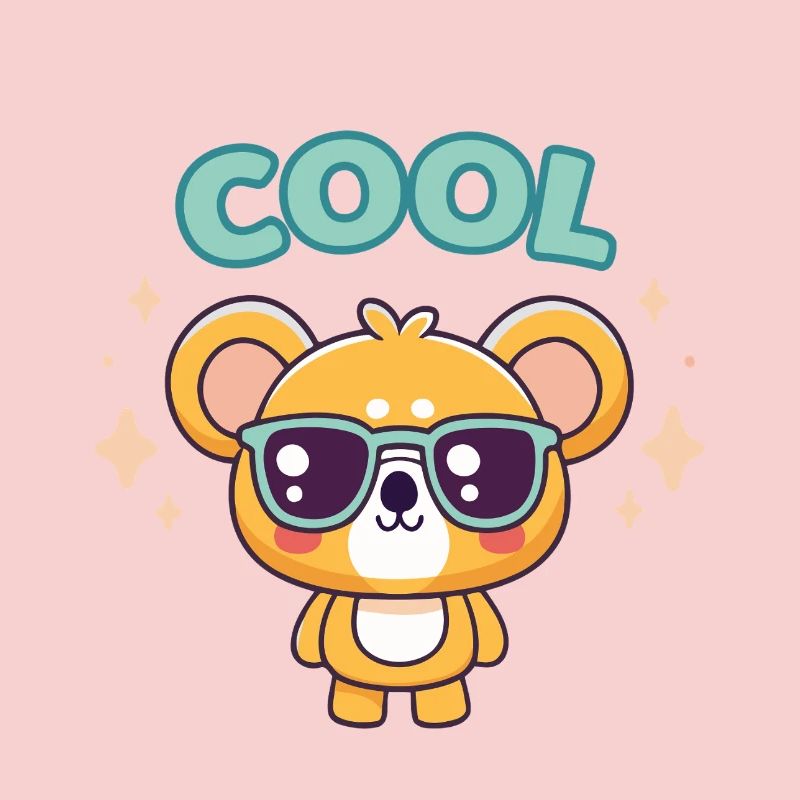 Cool Teddy Bear Retro Glasses