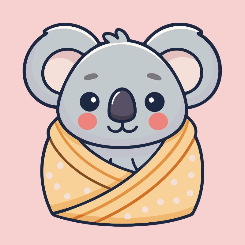 Koala cocon douillet pastel