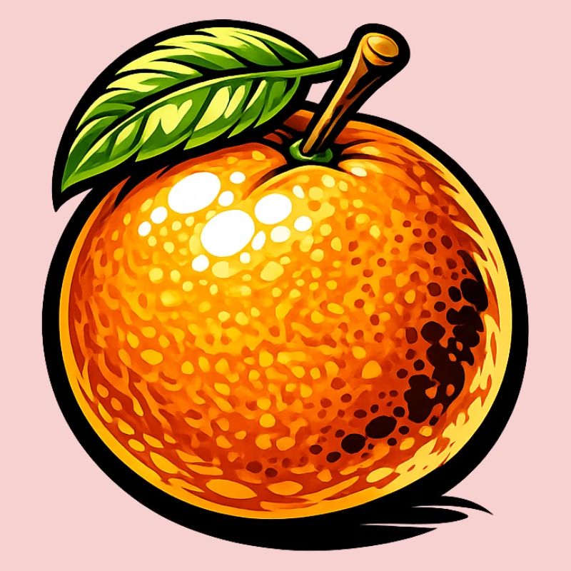 Comic Orange – Fruity Illustration Design 🍊