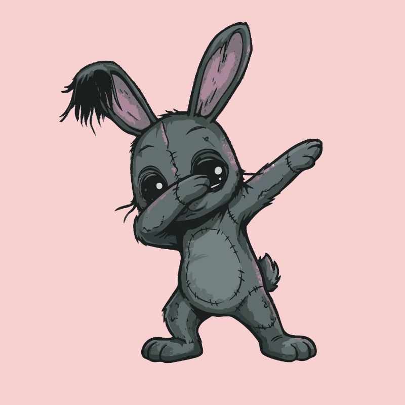 Gribouillis de lapins en patchwork