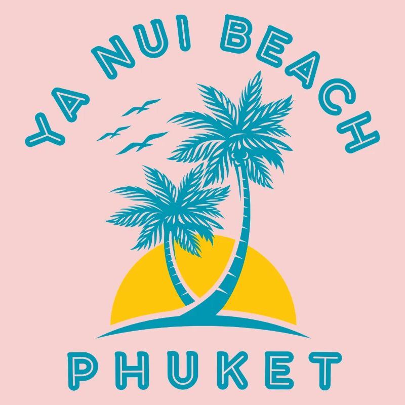 Coucher de soleil de palmier de Phuket Beach