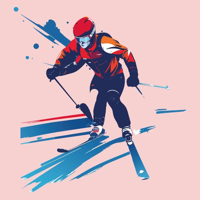 Biathlète dans le tourbillon de couleurs