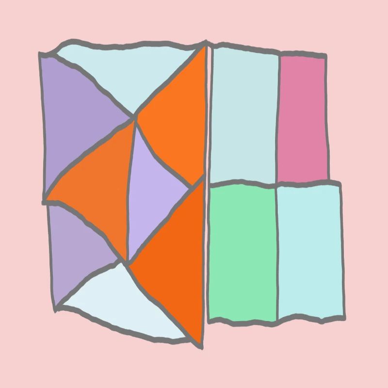 Geometrisches Patchwork-Mosaik