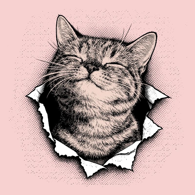 Chat le plus mignon – Design vintage de chats en demi-teinte