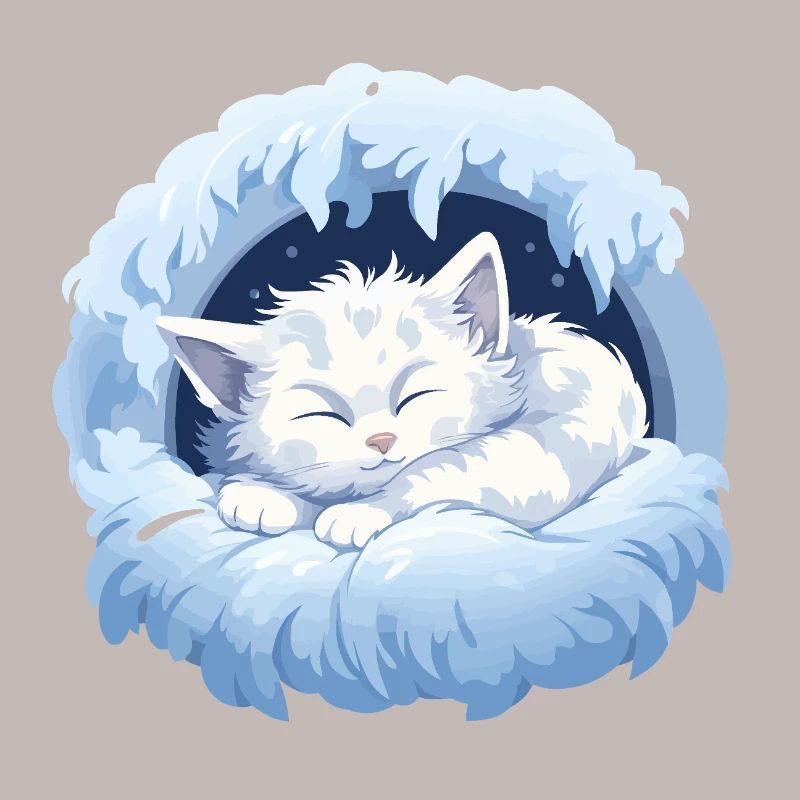Moondream kitten in cloud ring