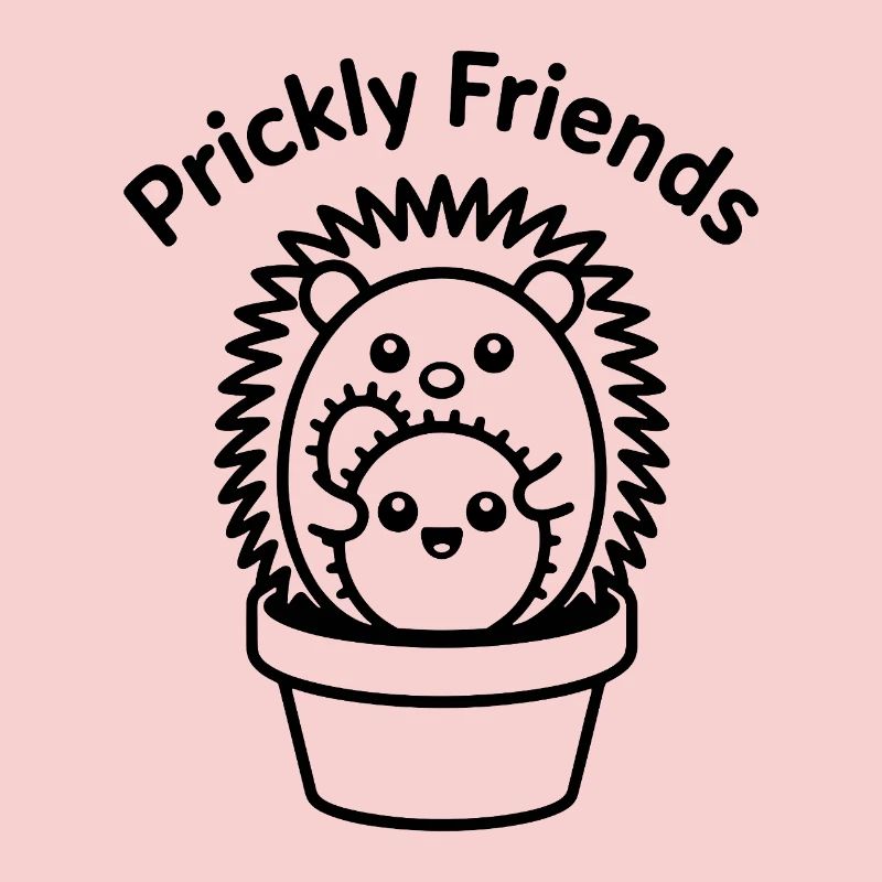 Igel und Kaktus beste Freunde