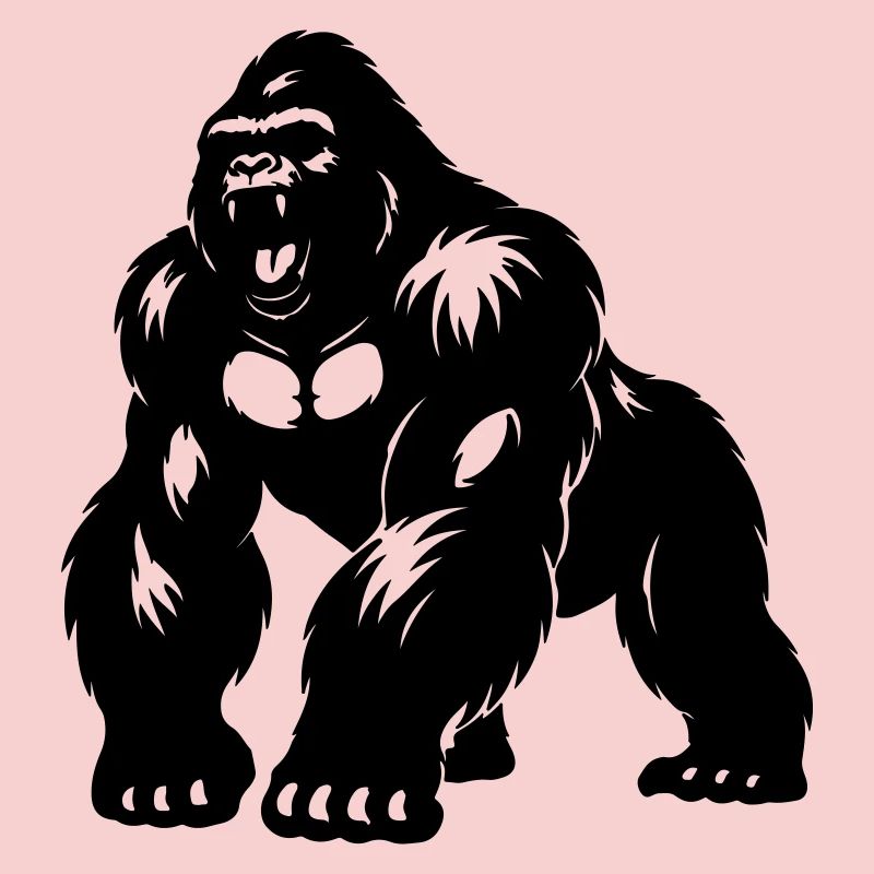 Gorilla Silverback Silhouette