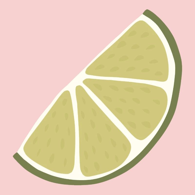 Lime Slice Citron Vert Minimaliste