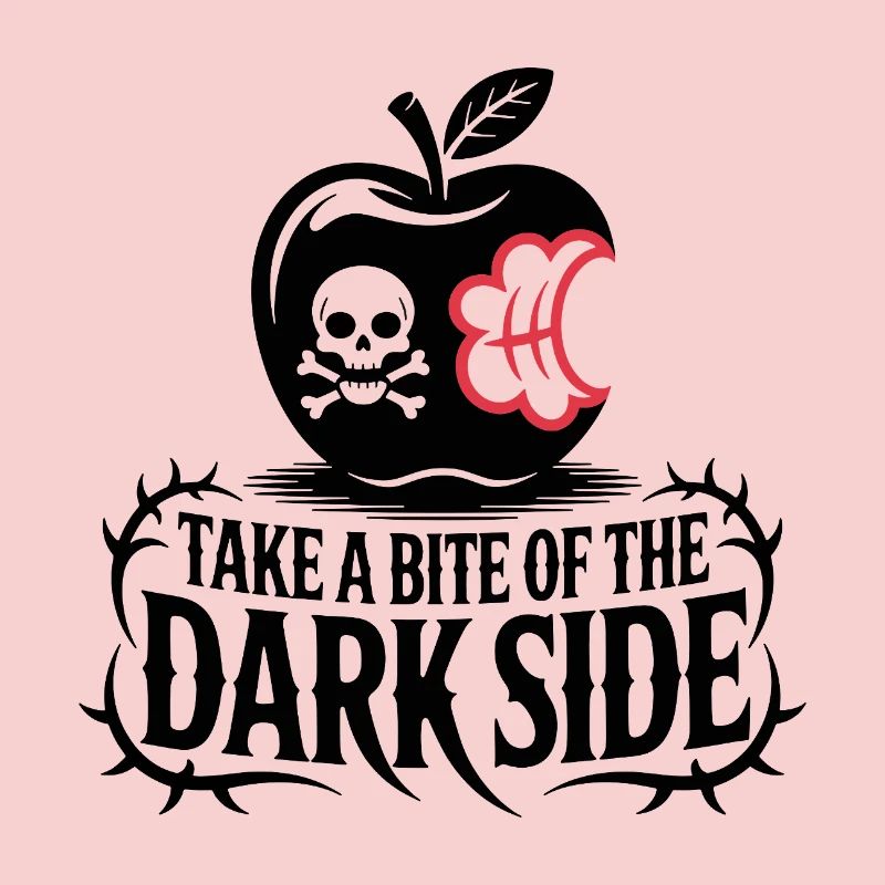 Dark Apple with Bite Design