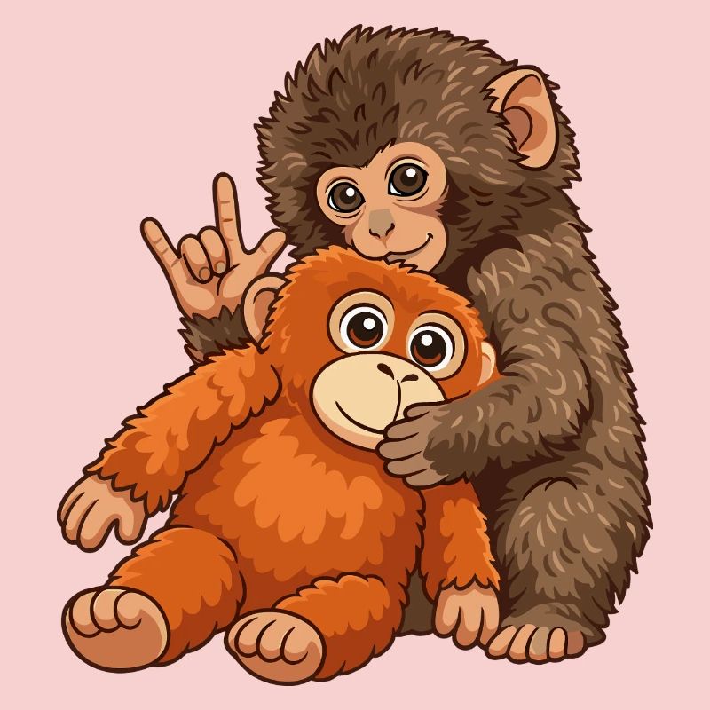 Monkey Punch Affe Süß Geschenk