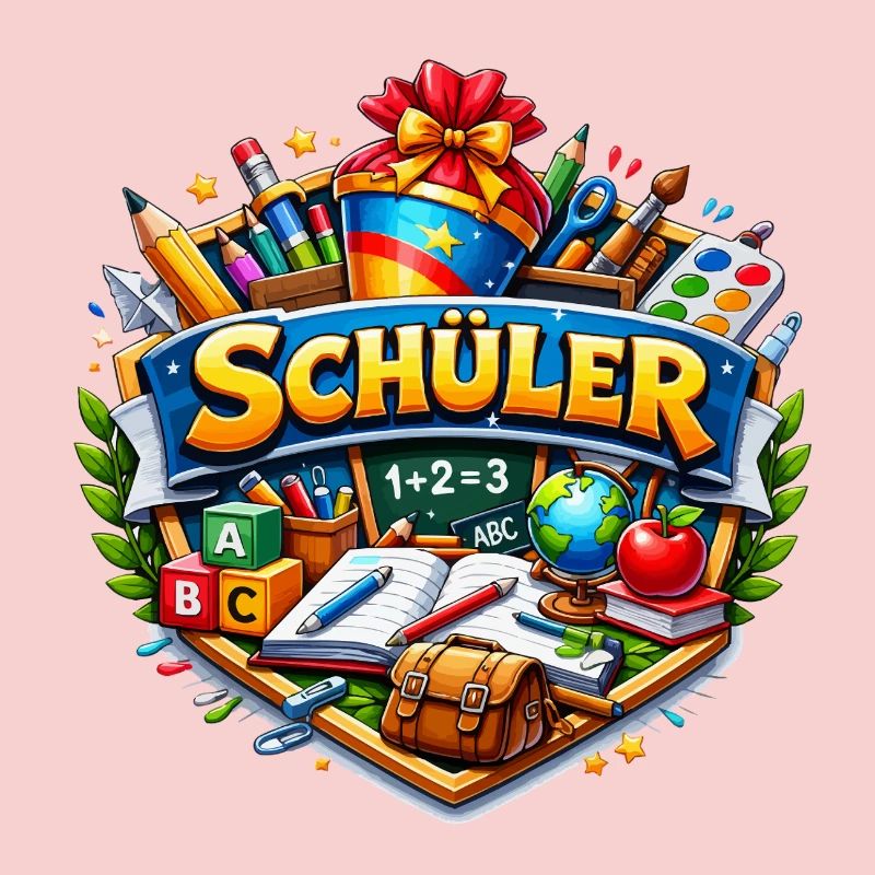 Student Learning World Sticker Design