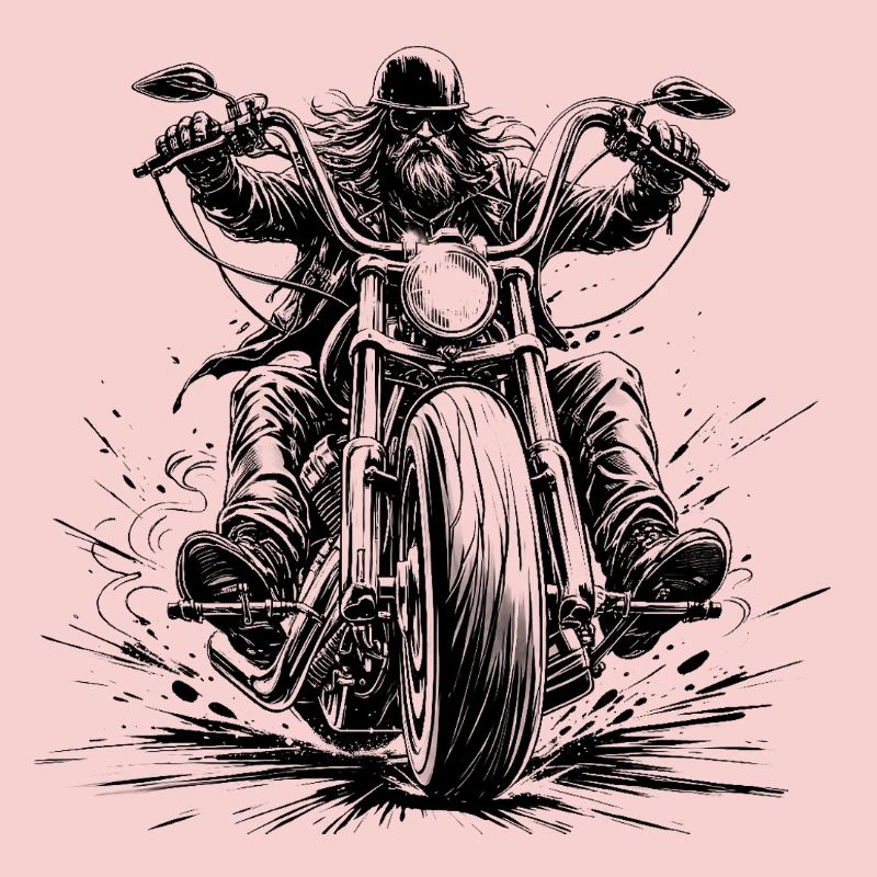 Chopper driver frontal in comic style
