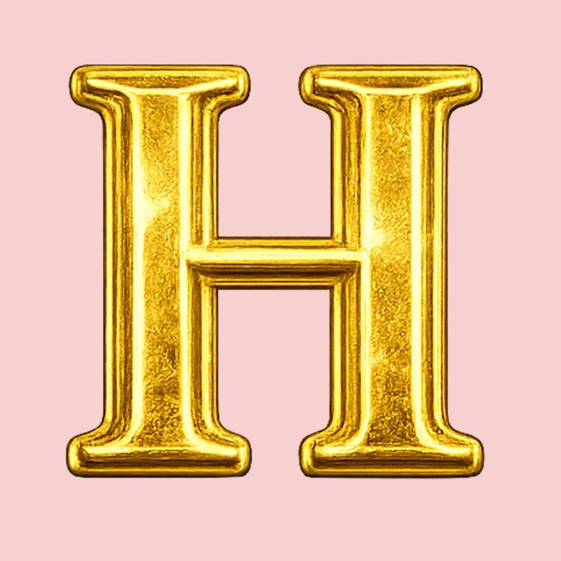 Goldenes H Monogram