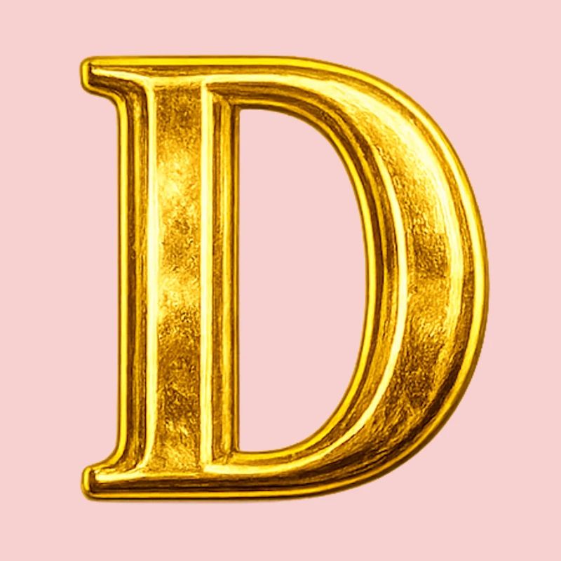 Gold D Monogram
