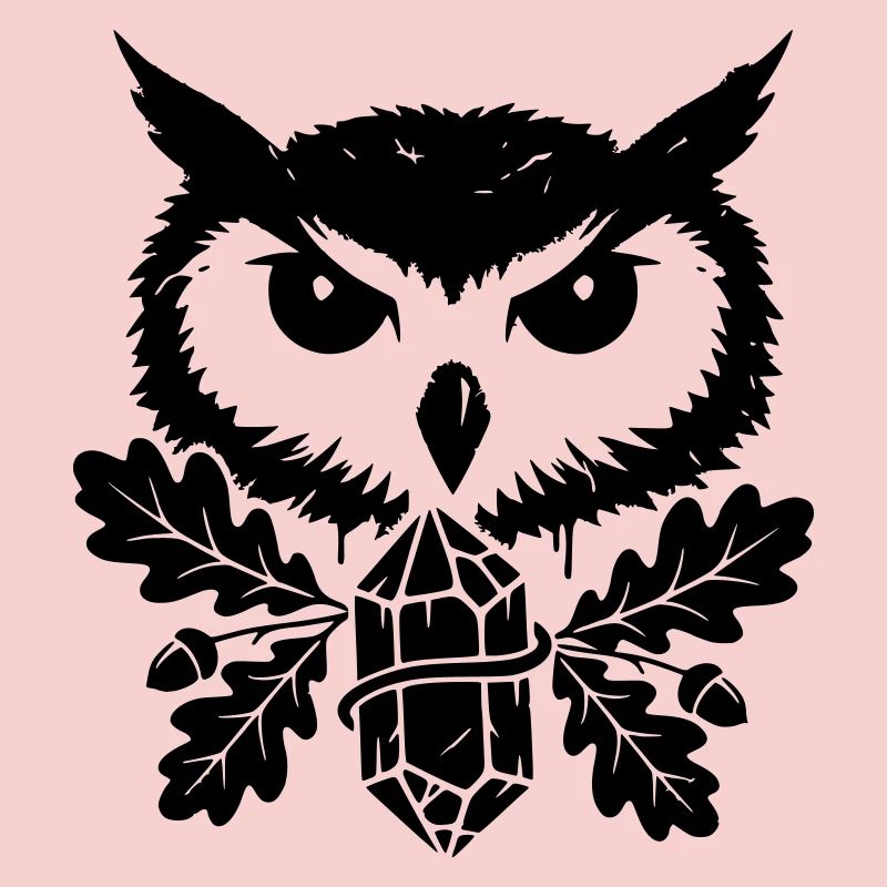 Fantasy Eule Kristall Tattoo