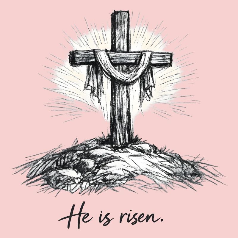 Crucifix He is Risen Easter Jesus