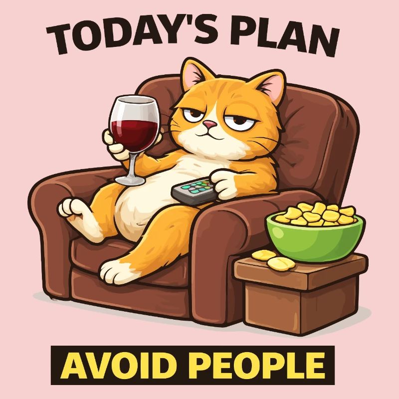 Today's Plan Avoid People Cat