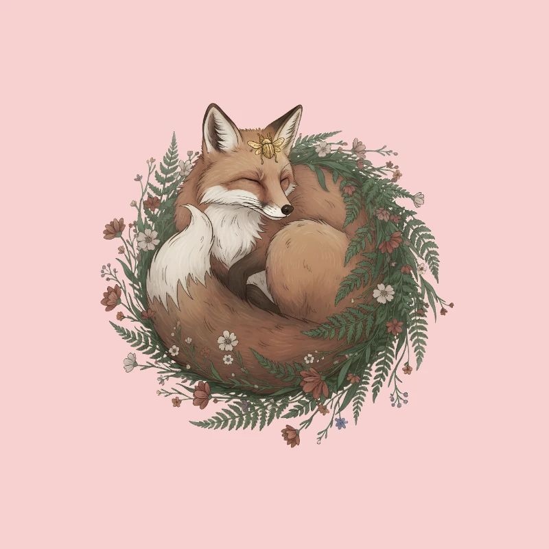Sleeping Fox Wreath Sweet