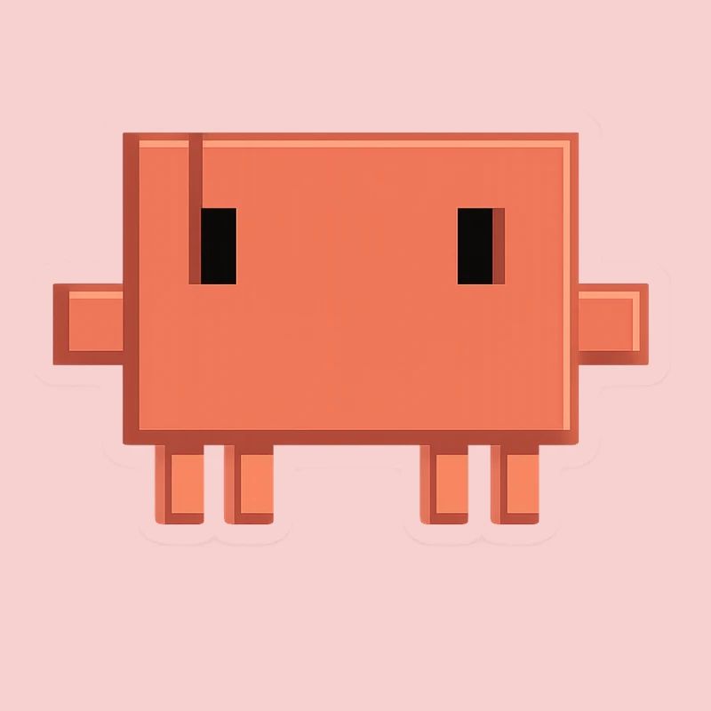 Claude Code Pixel AI Mascot Dev Sticker