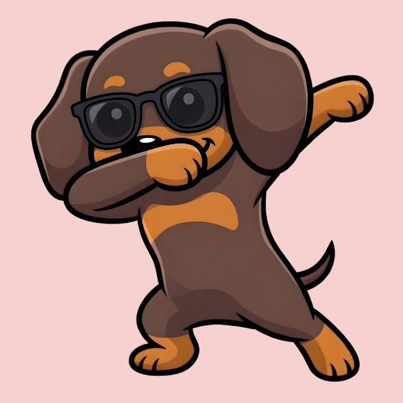 Dabbing Dackel alias Teckel